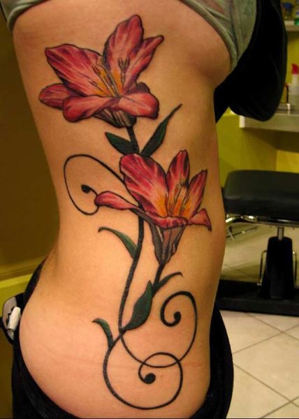 flower tattoos for girls on ribs. rib flower tattoo women sexy, rib star tattoo sexy popular, rib tree tattoo