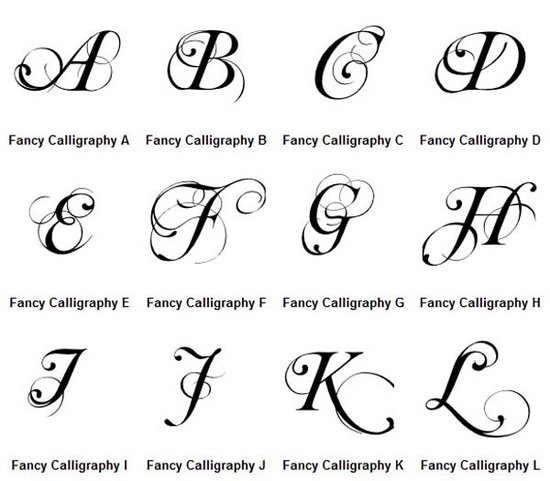 fancy letters tattoo designs