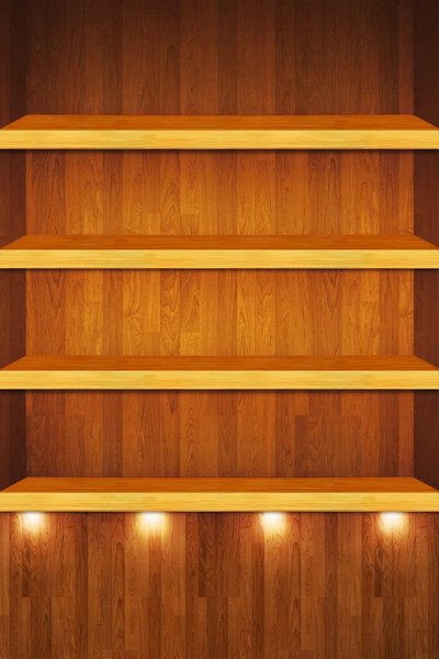 Background Images  Iphone on Iphone 4 Wallpapers Shelves  Wooden Shelf Iphone Wallpaper