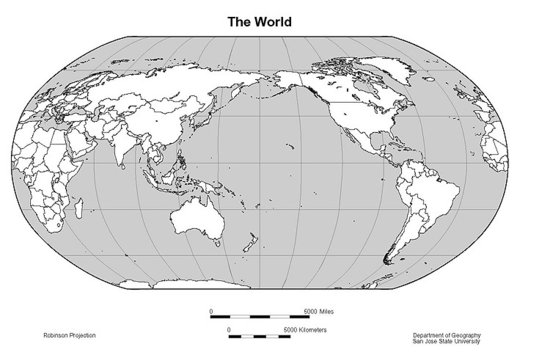 world map outline countries.